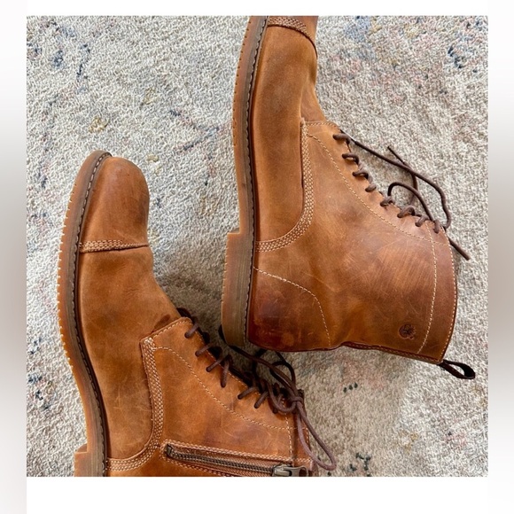 Timberland Men's Tan Leather lace up Boots - Picture 1 of 7
